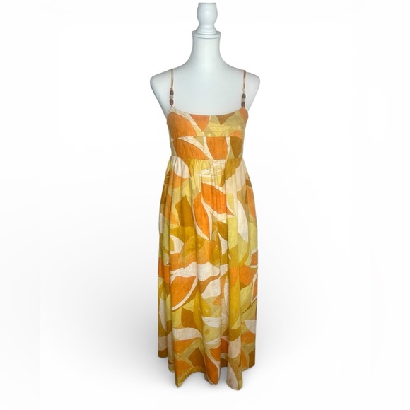 1. State NWT Vibrant Orange/Yellow Maxi Sundress XS resortwear vacation cruise